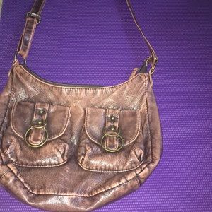 Brown leather purse